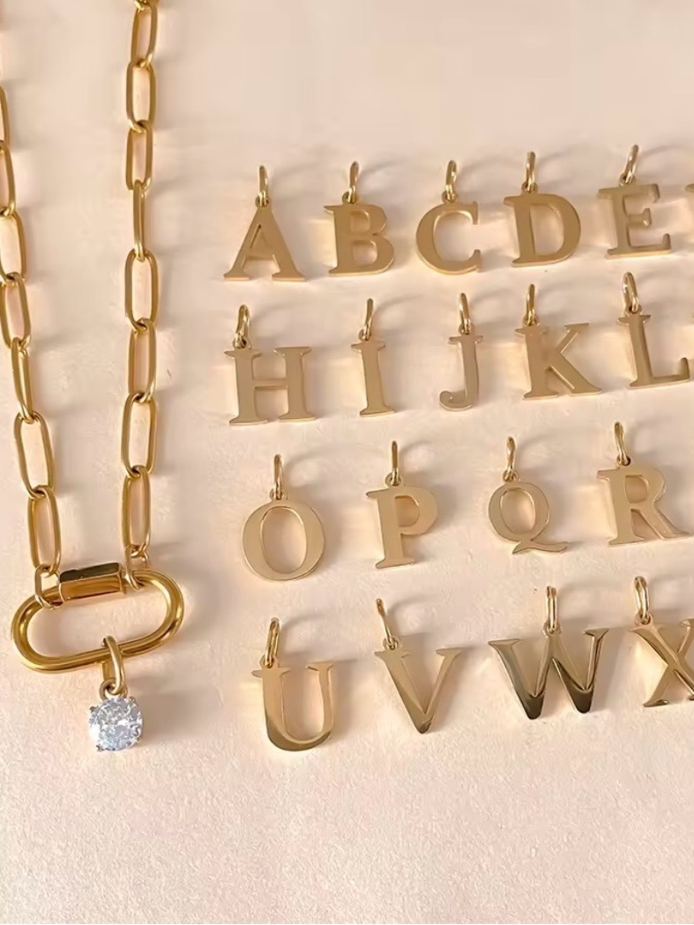 ✨ Bohoeye Fashion Zircon Letter Pendant Necklace ✨ - Picture 2 of 2